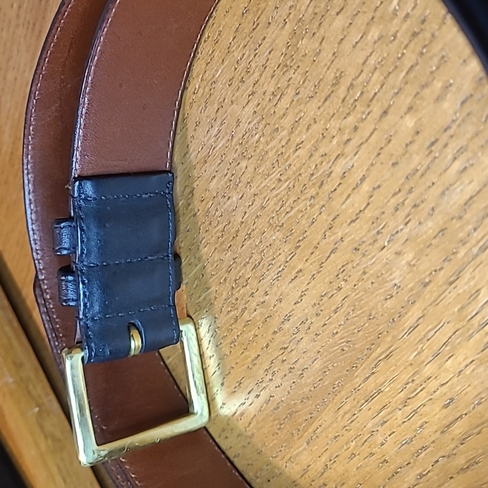 COACH Black Leather Belt w/gold buckle #7600, 38" x 1", Classic Design, … - Picture 6 of 7